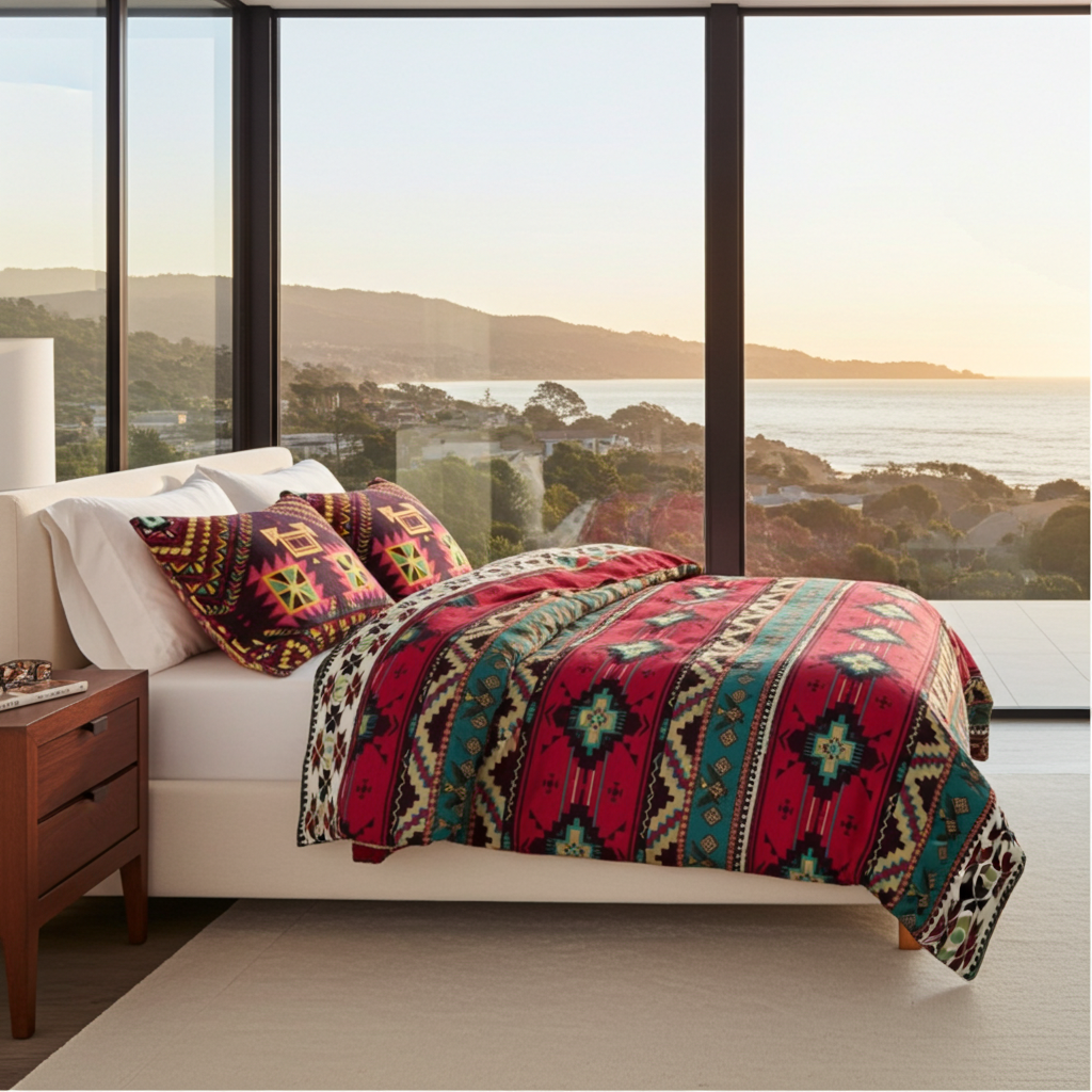 Bäddset Bäddset ANDORA 3 delar – Livfull design med färgglada mönster (150x200cm)