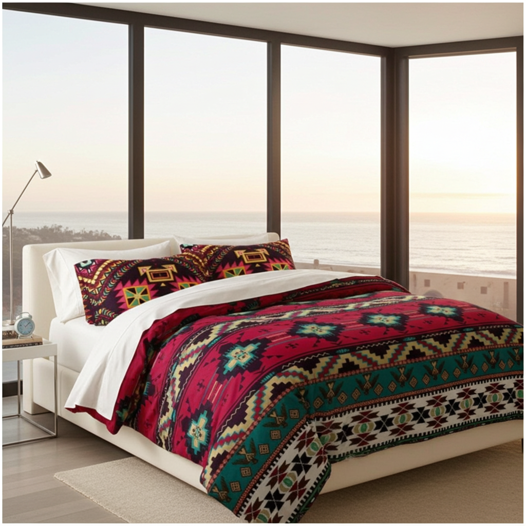 Bäddset Bäddset ANDORA 3 delar – Livfull design med färgglada mönster (150x200cm)