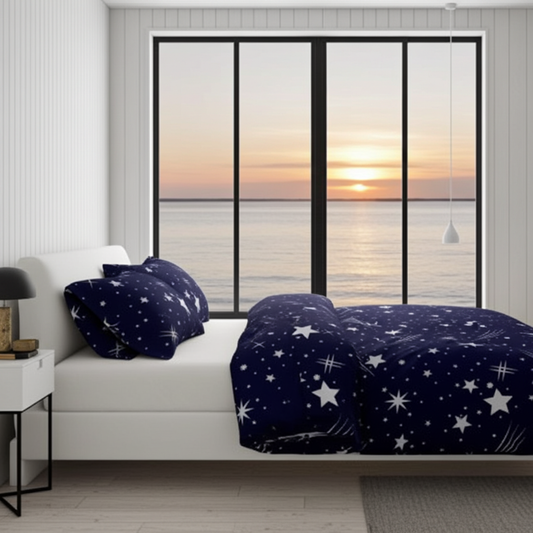 Bäddset Bäddset ANDORA 3 delar – Modern tvåfärgad design för flexibel styling (150x200cm)