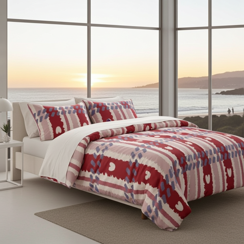 ANDORA Bäddset 3 delar - Hjärtan enkelsäng