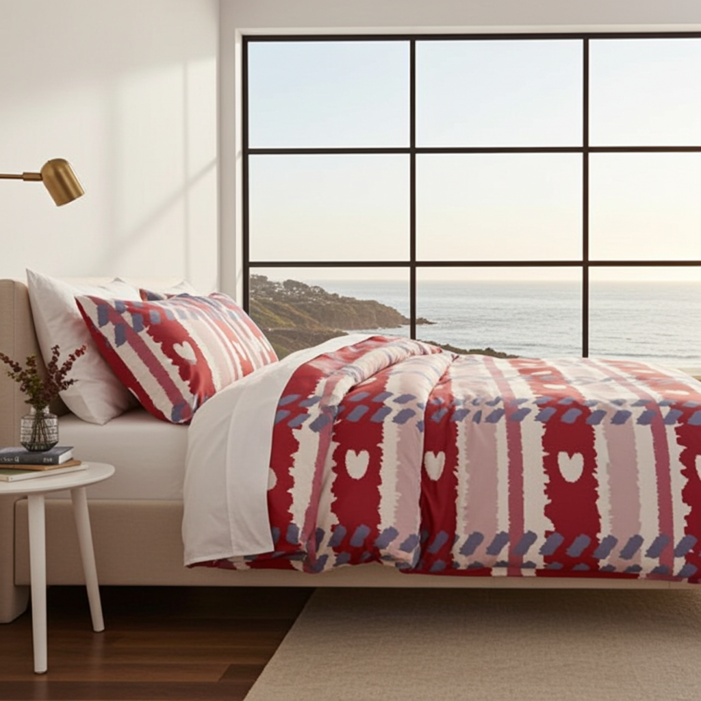 ANDORA Bäddset 3 delar - Hjärtan enkelsäng