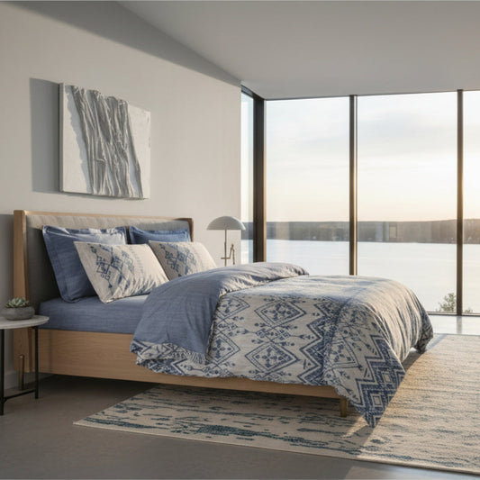 Bäddset Bäddset NJUTER allmoge – Tidlös charm i mjuk bomullssatin (220 x 240 cm)