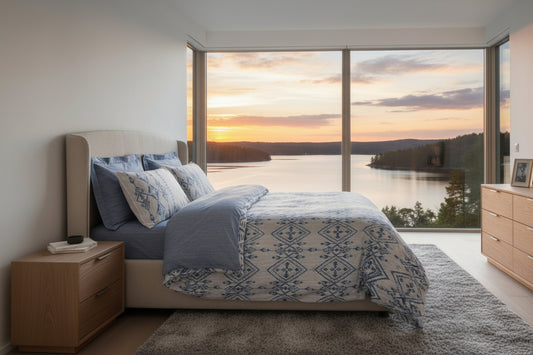 Duvet cover set Blue 220 x 240 cm-1