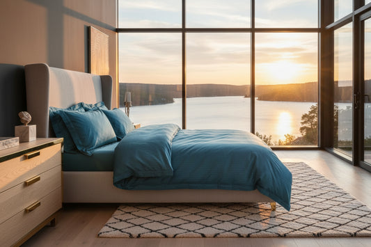 Duvet cover set Blue 220 x 240 cm-0