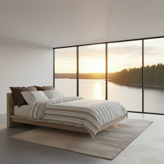 Duvet cover set White Brown 220 x 240 cm-1