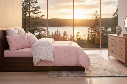 Duvet cover set Pink 220 x 240 cm-0