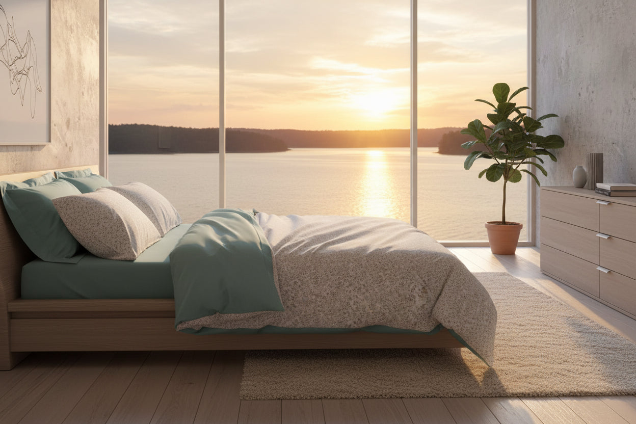 Duvet cover set Blue White 220 x 240 cm-1