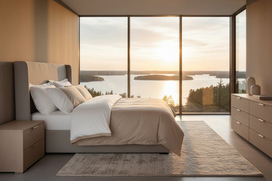 Duvet cover set White Brown 220 x 240 cm-2