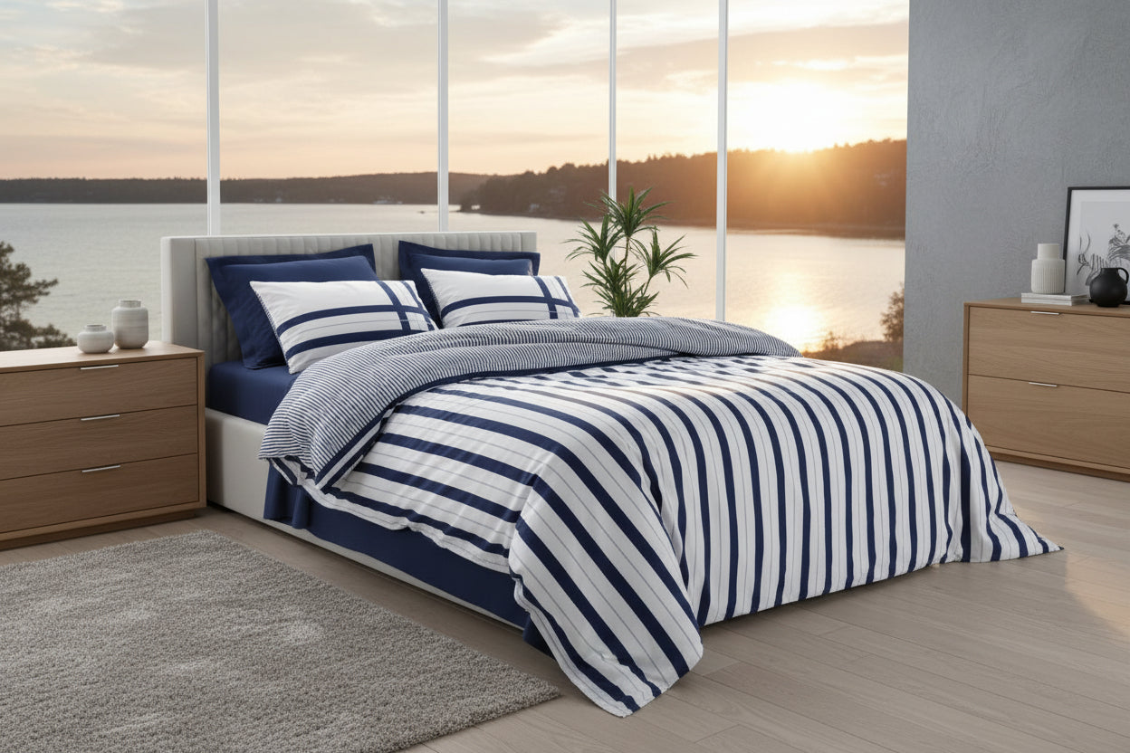 Duvet cover set Blue 220 x 240 cm-0