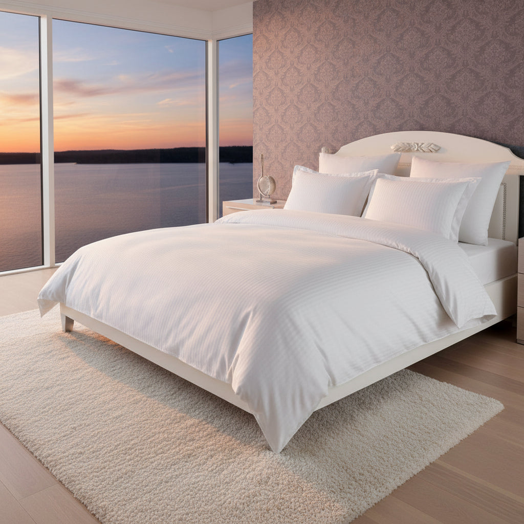 Bäddset Bäddset NJUTER – Hotellkänsla och tidlös elegans i bomullssatin (220 x 240 cm)