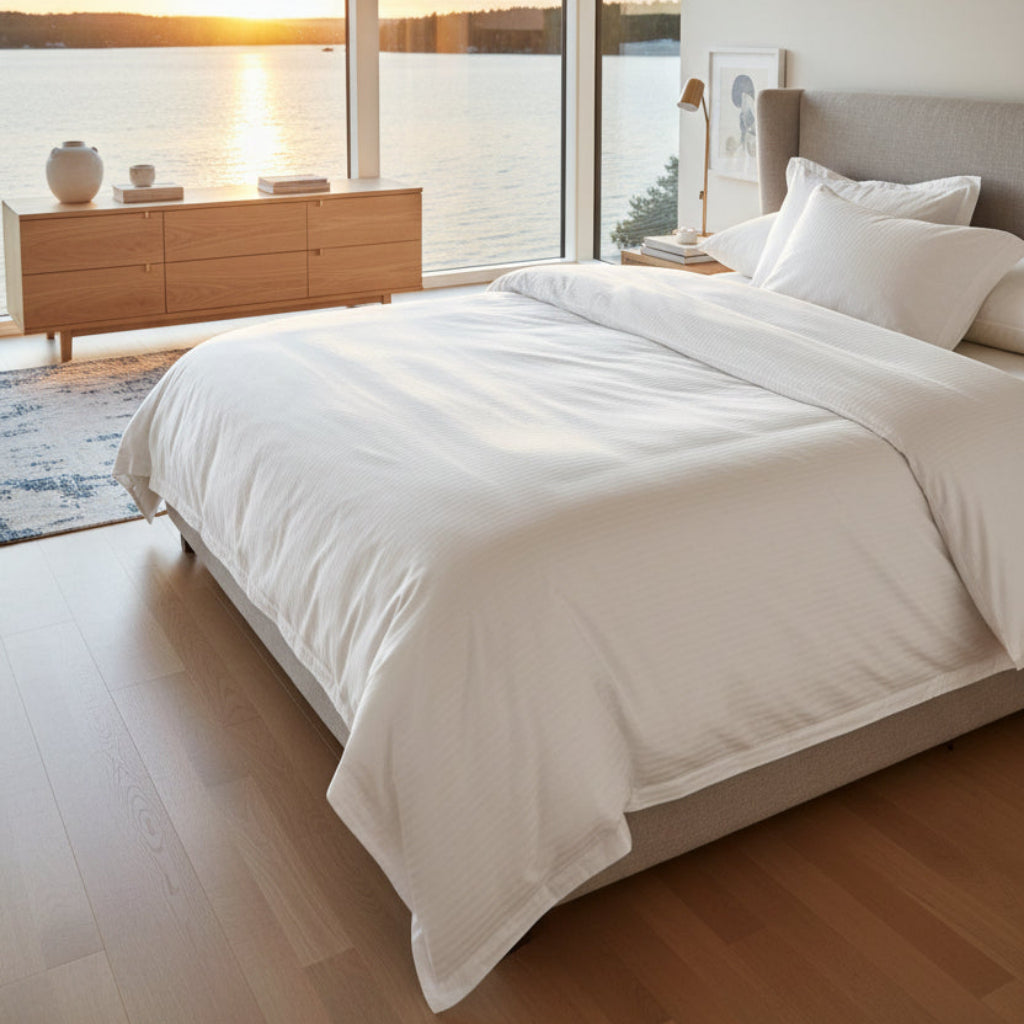 Bäddset Bäddset NJUTER – Hotellkänsla och tidlös elegans i bomullssatin (220 x 240 cm)