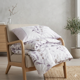 Bäddset Bäddset NJUTER - vitt/blommigt 3 delar dubbelsäng