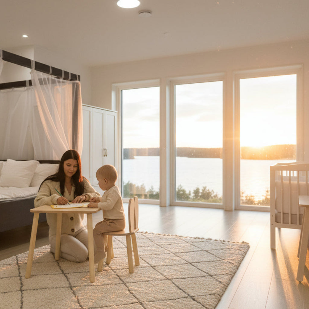 Möbelset Möbelset KANINEN – Bord och stol i tidlös trädesign (Flera varianter)