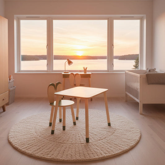 Möbelset Möbelset KANINEN – Bord och stol i tidlös trädesign (Flera varianter)