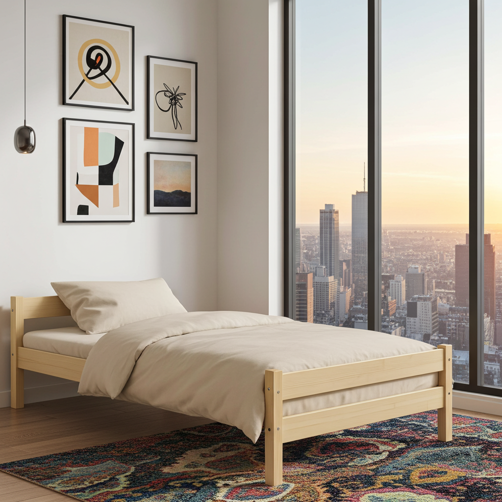 Säng Säng ALEX – En trygg och stilren sovplats i massivt trä (Flera varianter)