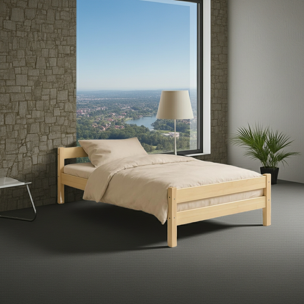 Säng Säng ALEX – En trygg och stilren sovplats i massivt trä (Flera varianter)