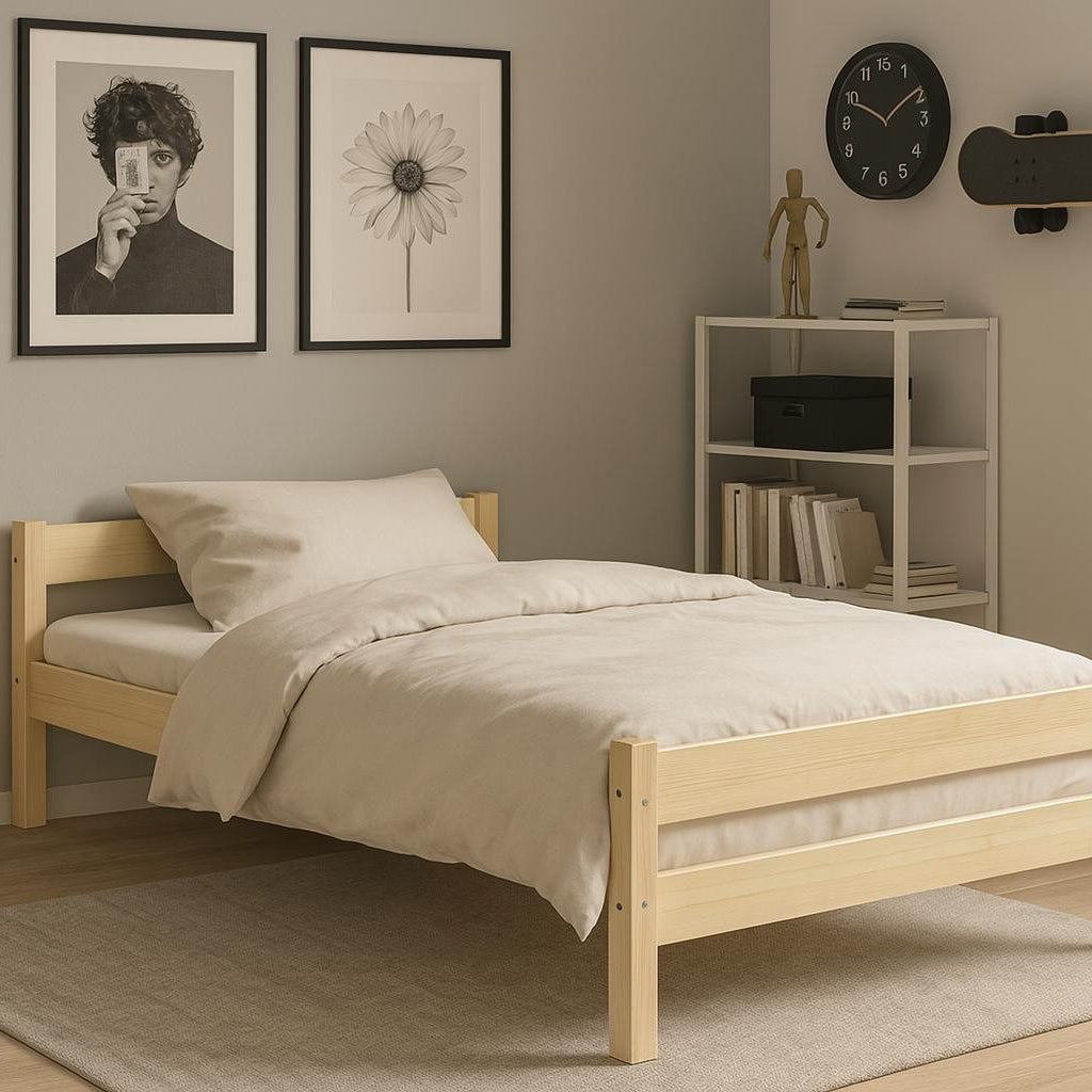 Säng Säng ALEX – En trygg och stilren sovplats i massivt trä (Flera varianter)