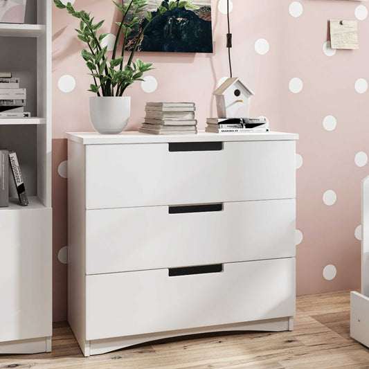 Byrå Byrå CHEST – Stilren och rymlig förvaring i tidlös vit finish (Bredd 80 cm)