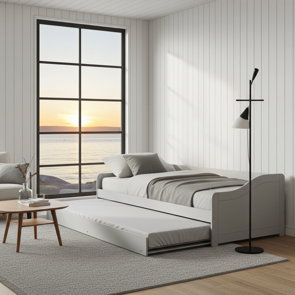 Säng Dagbädd BIANCA – Stilren flexibilitet för sovrum och gästrum (90 x 200 cm)