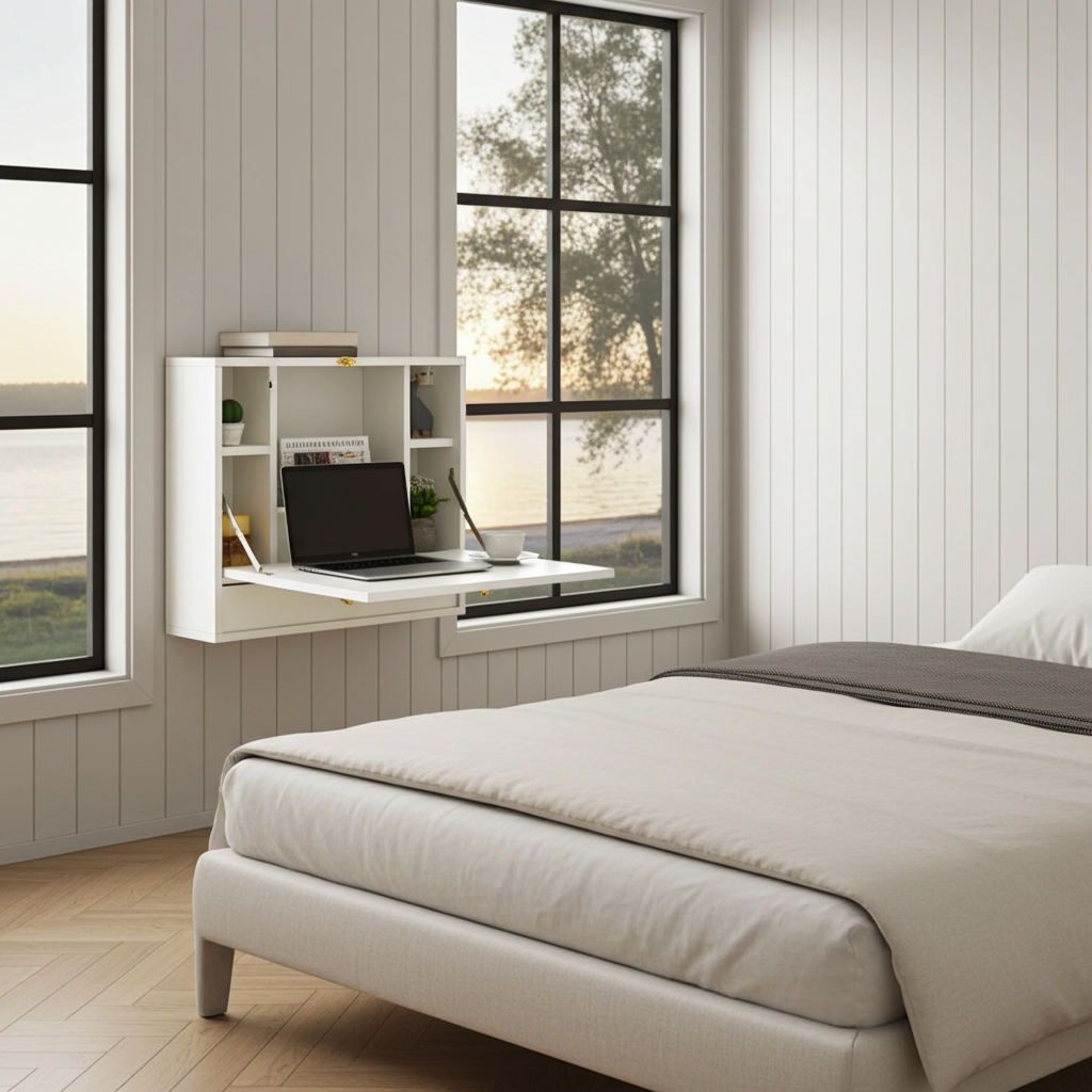 Laptopbord Vägghängt datorbord LAPTOP – Flexibel och yteffektiv arbetsplats