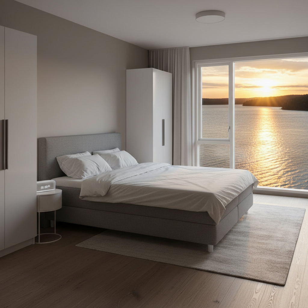 NUMBERS - Väckarklocka med trådlös laddning av mobiltelefonen