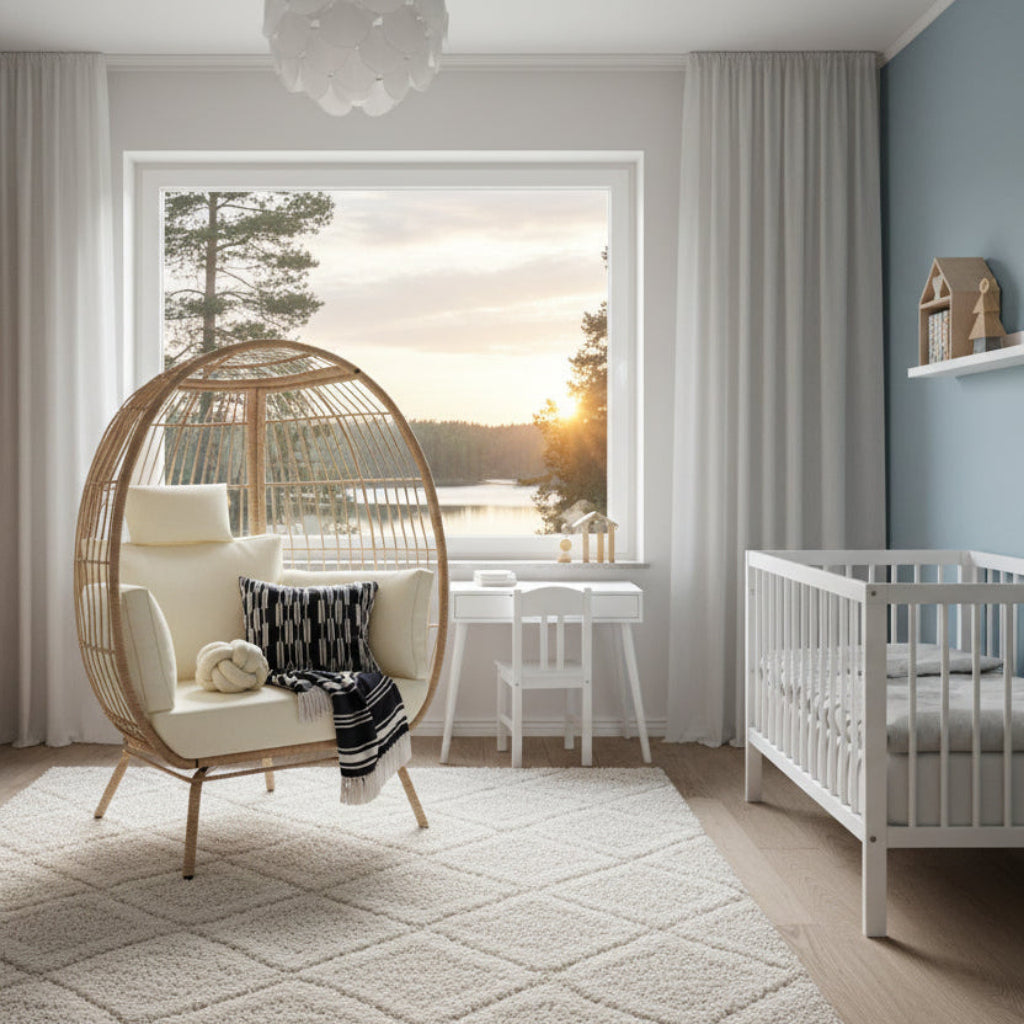 Fåtölj Fåtölj MYSBOLL – Skulptural design och maximal avkoppling