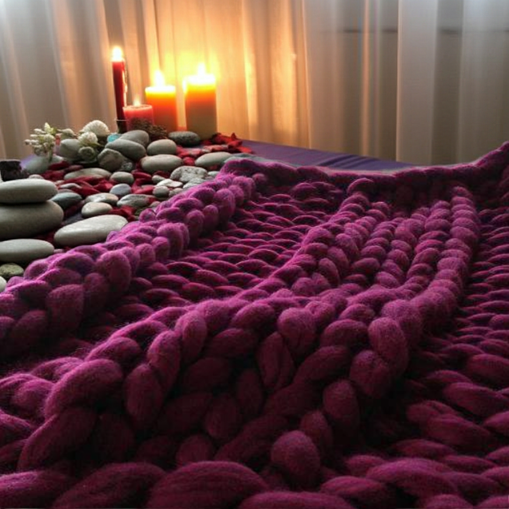 Filt Filt KNUTEN – Trendig och strukturerad pläd med dekorativ design (Flera storlekar)