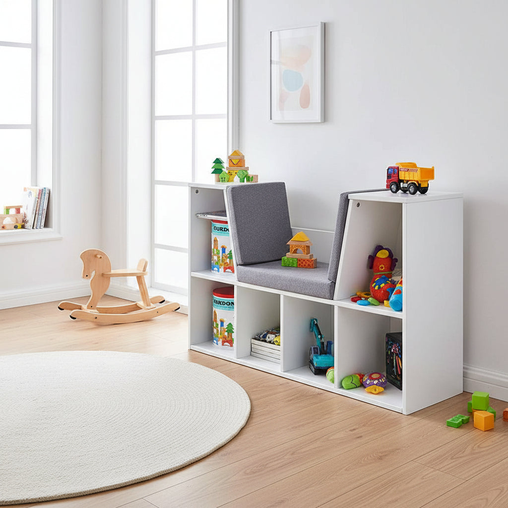 Förvaring Förvaringsbänk BELLA – Kombinerad sittmöbel och leksaksförvaring