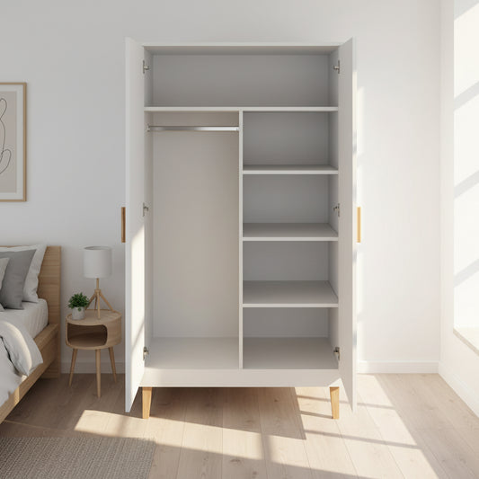 Garderob Garderob KUBI – Stilren och rymlig förvaring i skandinavisk design (100 x 184 cm)