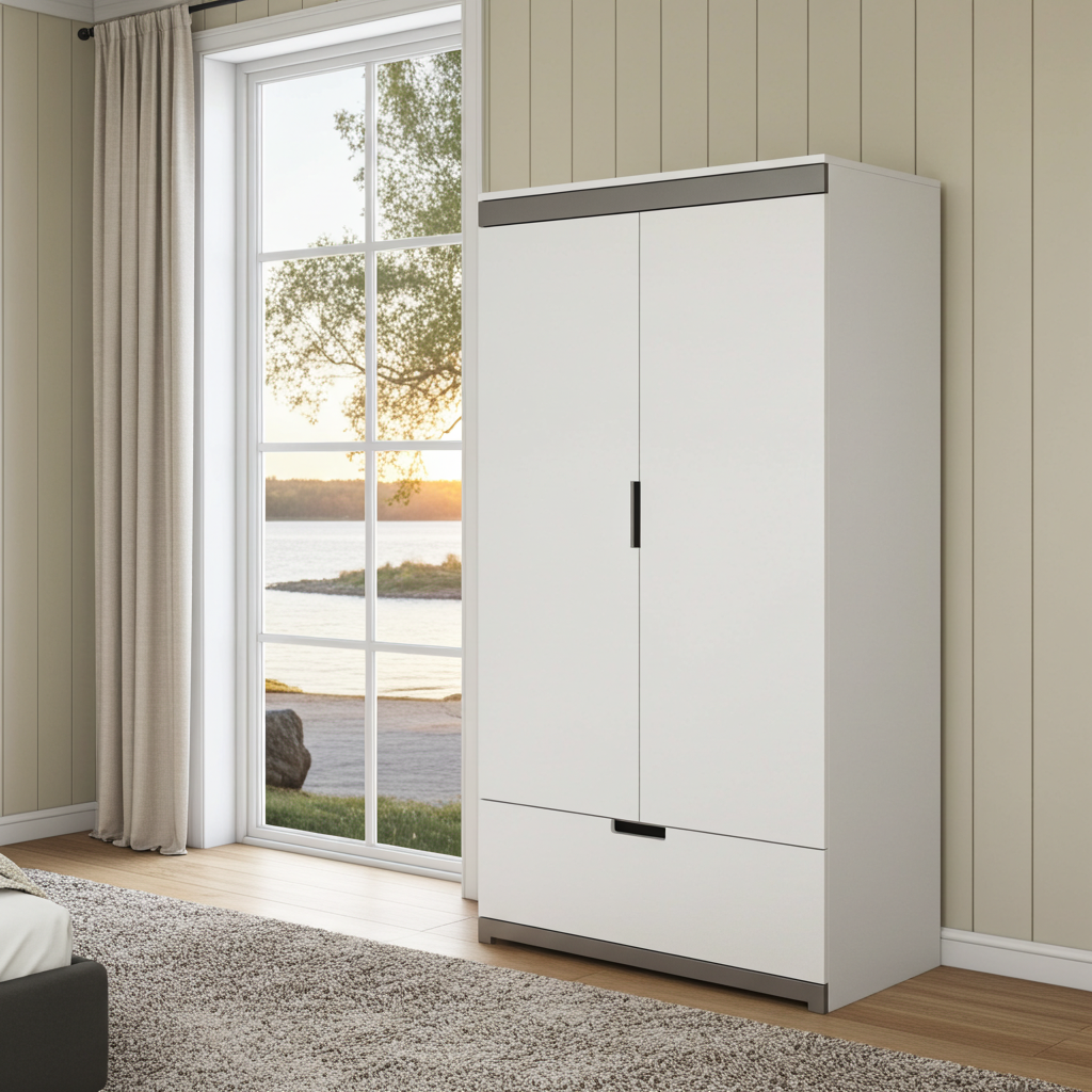 Garderob Garderob för barn & ungdom TOMMY - Stilren förvaring för det moderna barnrummet (Bredd 100cm)