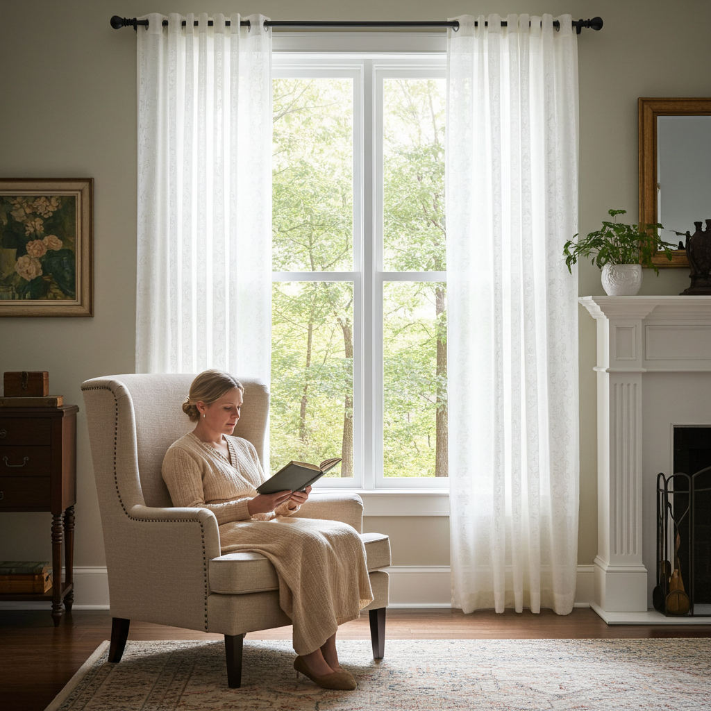 Gardiner Gardin ESSET VIT – Tidlös elegans och ett mjukt ljusinsläpp (140 x 240 cm)