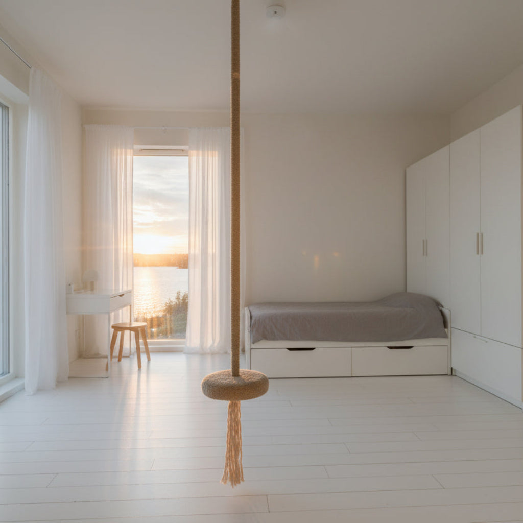 Hänggunga Gunga med bomullsrep NOFI – Klassisk rörelseglädje för barnrummet