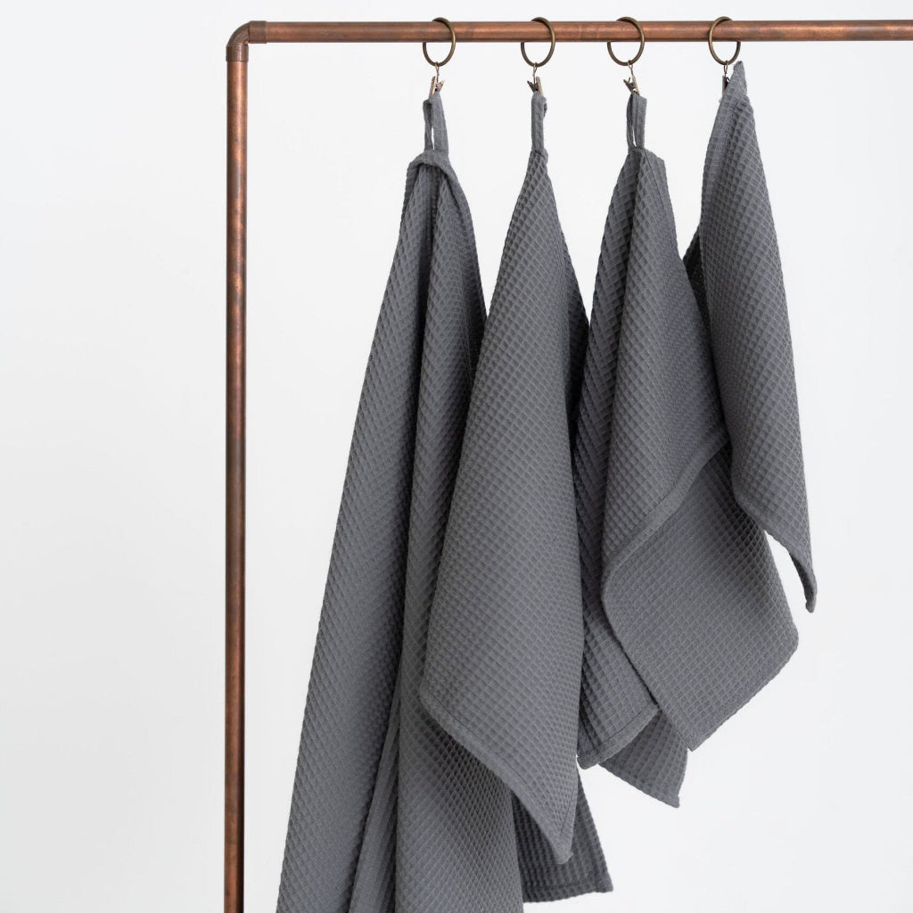 Handduk Handdukar VÅFFLA Set om 4st – Modern minimalism och taktil lyx (Flera varianter)