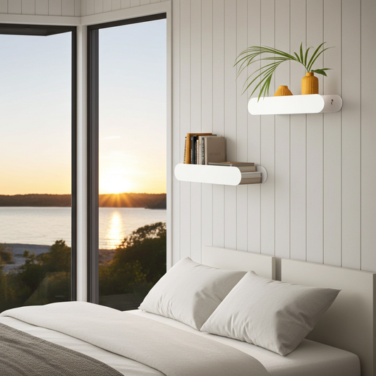 Hylla Vägghylla CAPSULE – Modern förvaring med mjuka former (Bredd 30 cm)