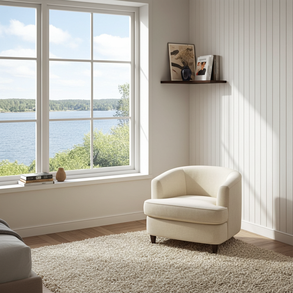 EDGE - Hörnhylla i trä