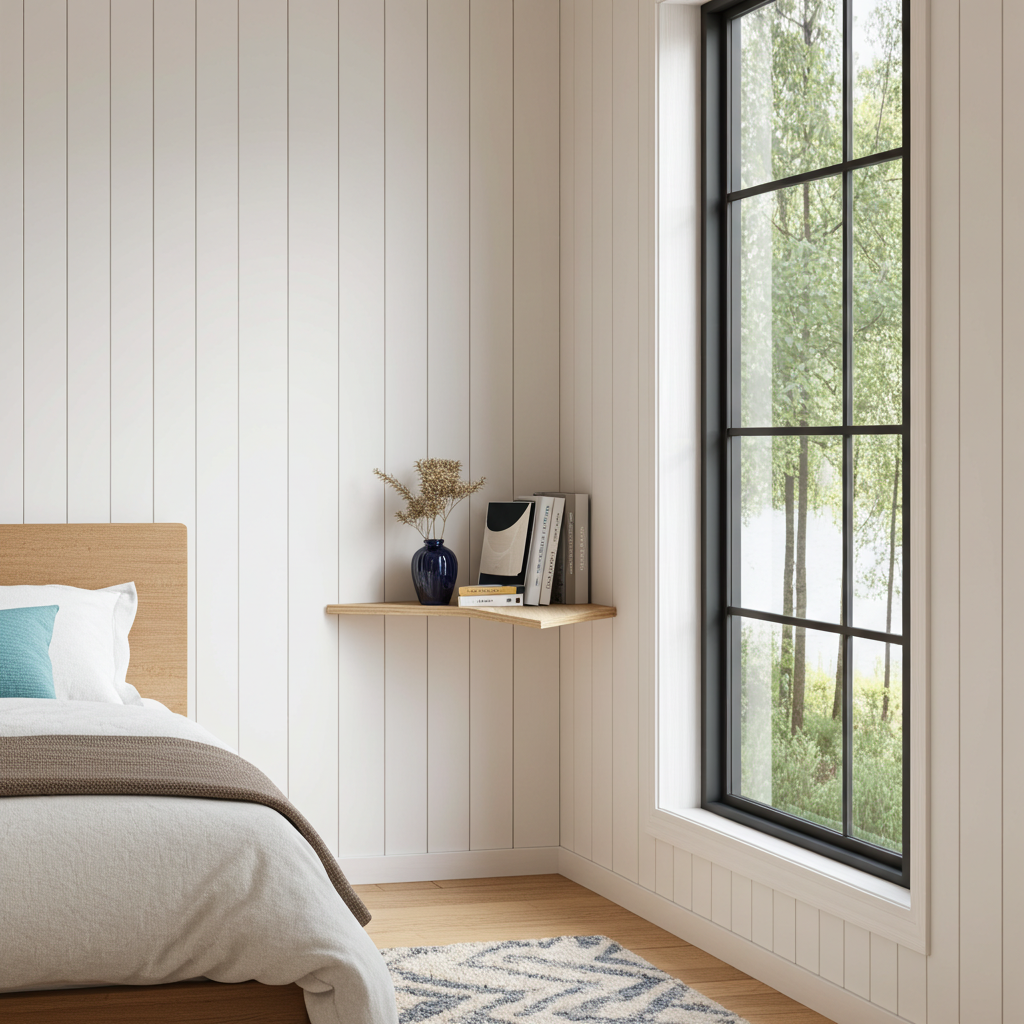 EDGE - Hörnhylla i trä