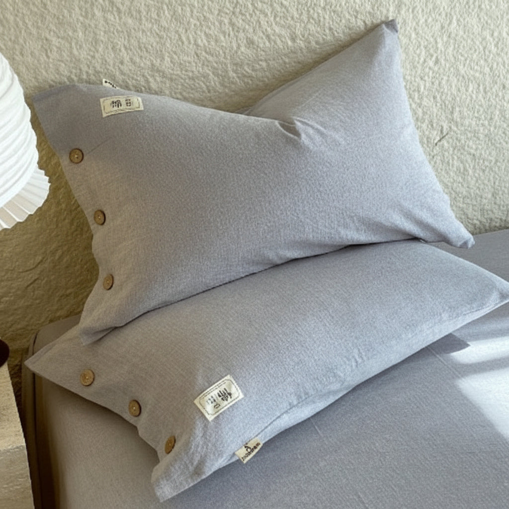 Kuddfodral Kuddfodral ROMA ljusblå – Stilrent och mjukt kuddfodral i linnekänsla 2-Pack (48x74 cm)