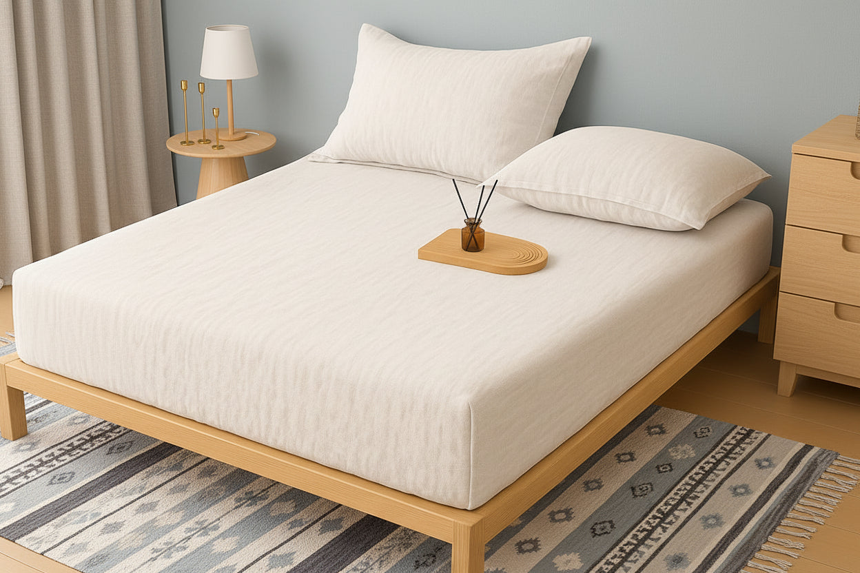 ECO Hampa Resårlakan dubbelsäng 180cm