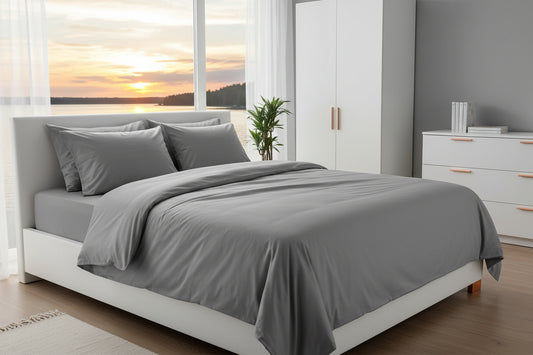 Fitted bottom sheet Lovely Home Grey Dark grey 180 x 200 180 x 200 cm-0