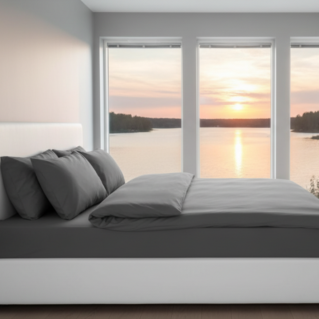 Underlakan Formsytt underlakan NILLA - mörkgrå (180x200cm)