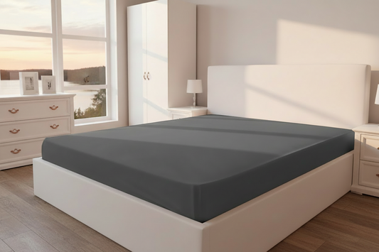 NILLA - Formsytt underlakan mörkgrå 180cm
