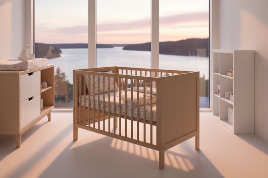 MINSTING - Formsytt lakan spjälsäng rödvit