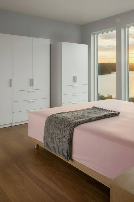 Fitted bottom sheet Lovely Home LH71627 Pink 160 x 200 + 30 cm-2