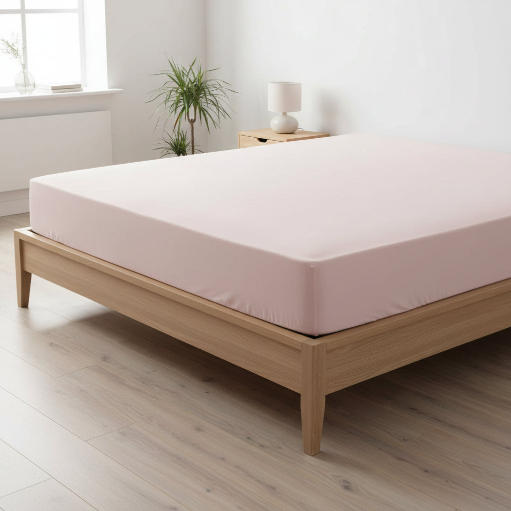 Underlakan Formsytt underlakan NILLA – Mjukt och följsamt i dämpad rosa (180 x 200 cm)