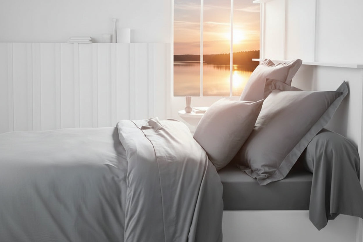 Fitted bottom sheet TODAY Essential Light grey 160 x 200 cm-2