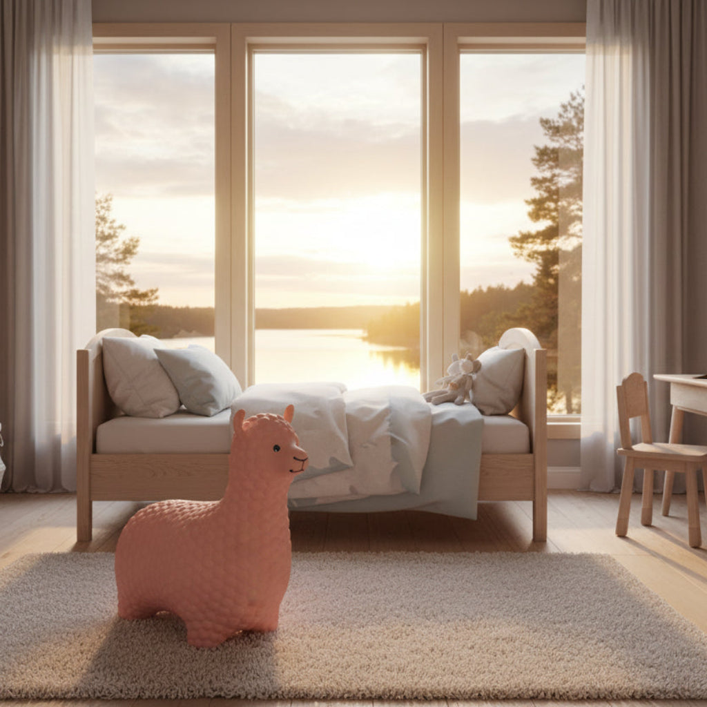 Babyleksaker Hoppleksak HOPPY rosa – Rörelseglädje och lekfull träning