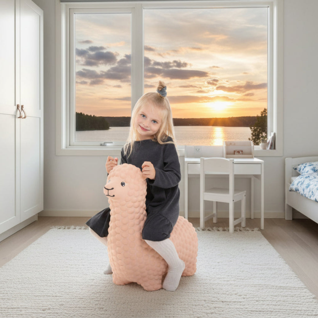 Babyleksaker Hoppleksak HOPPY rosa – Rörelseglädje och lekfull träning