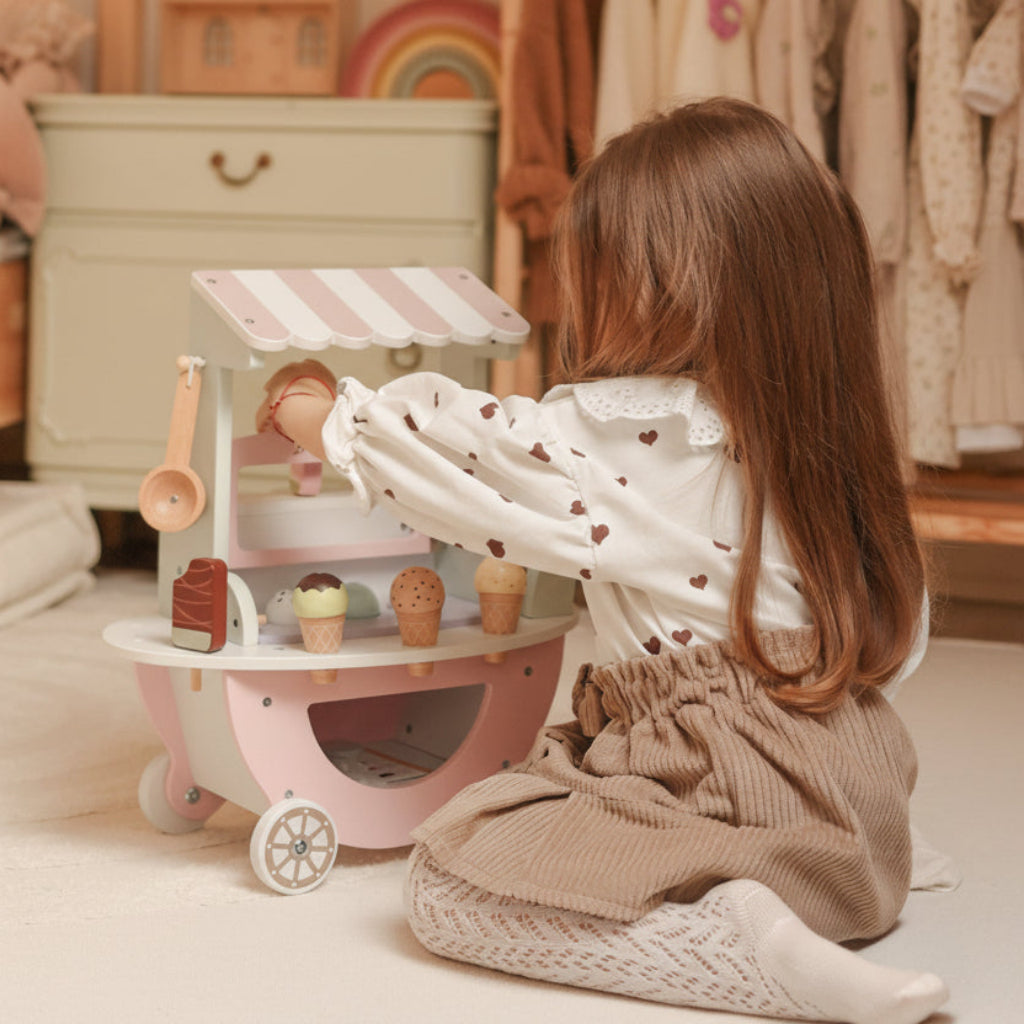 Leksaker Glassvagn i trä GLASS- Kreativ lekfullhet i svala färger