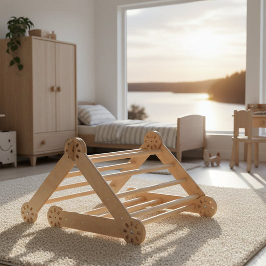 Klätterställning Stabil klätteriangel KLÄTTRA – i naturmaterial