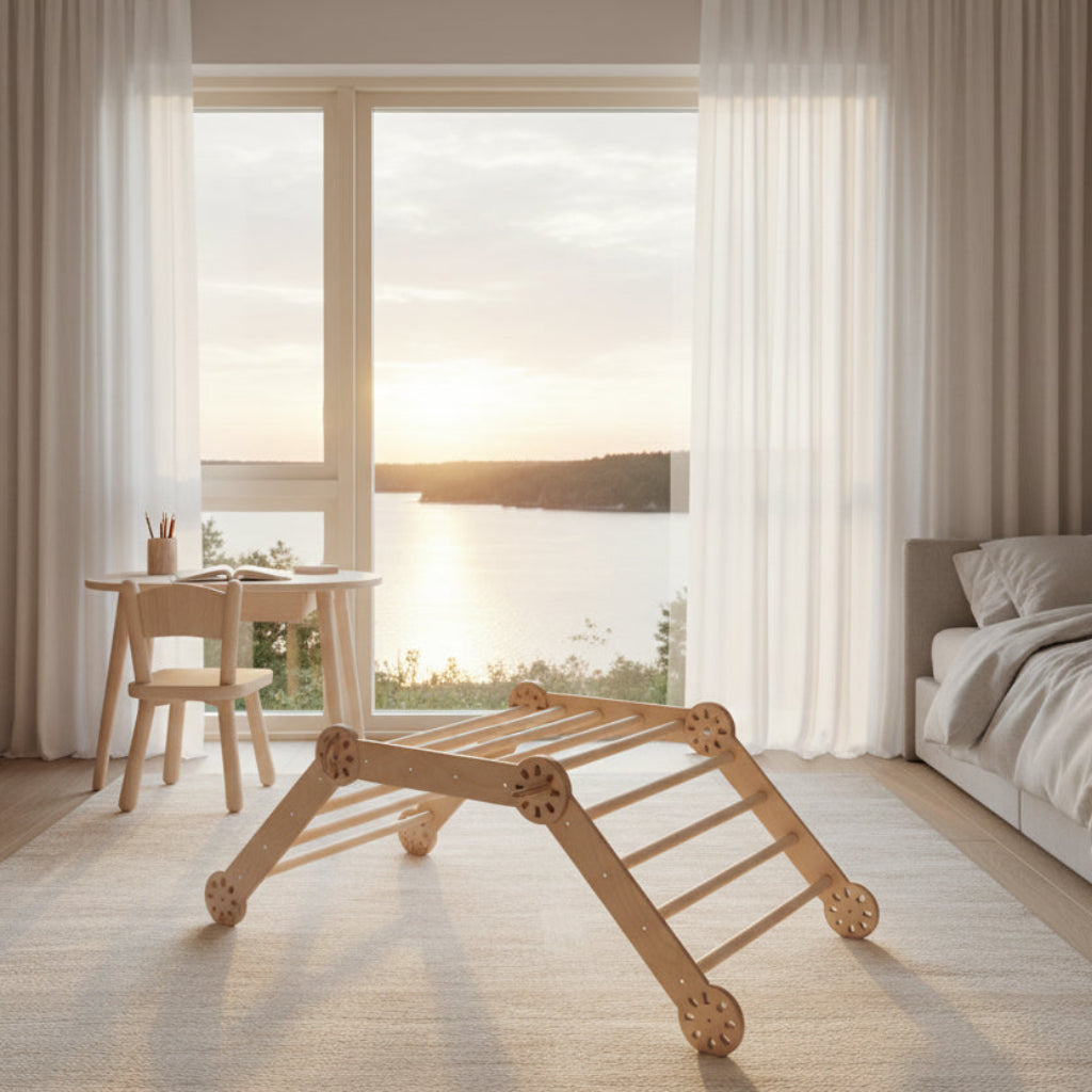 Klätterställning Stabil klätteriangel KLÄTTRA – i naturmaterial